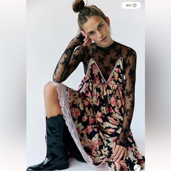 NWOT Free People Primmy Printed Maxi Dress - Picture 1 of 9